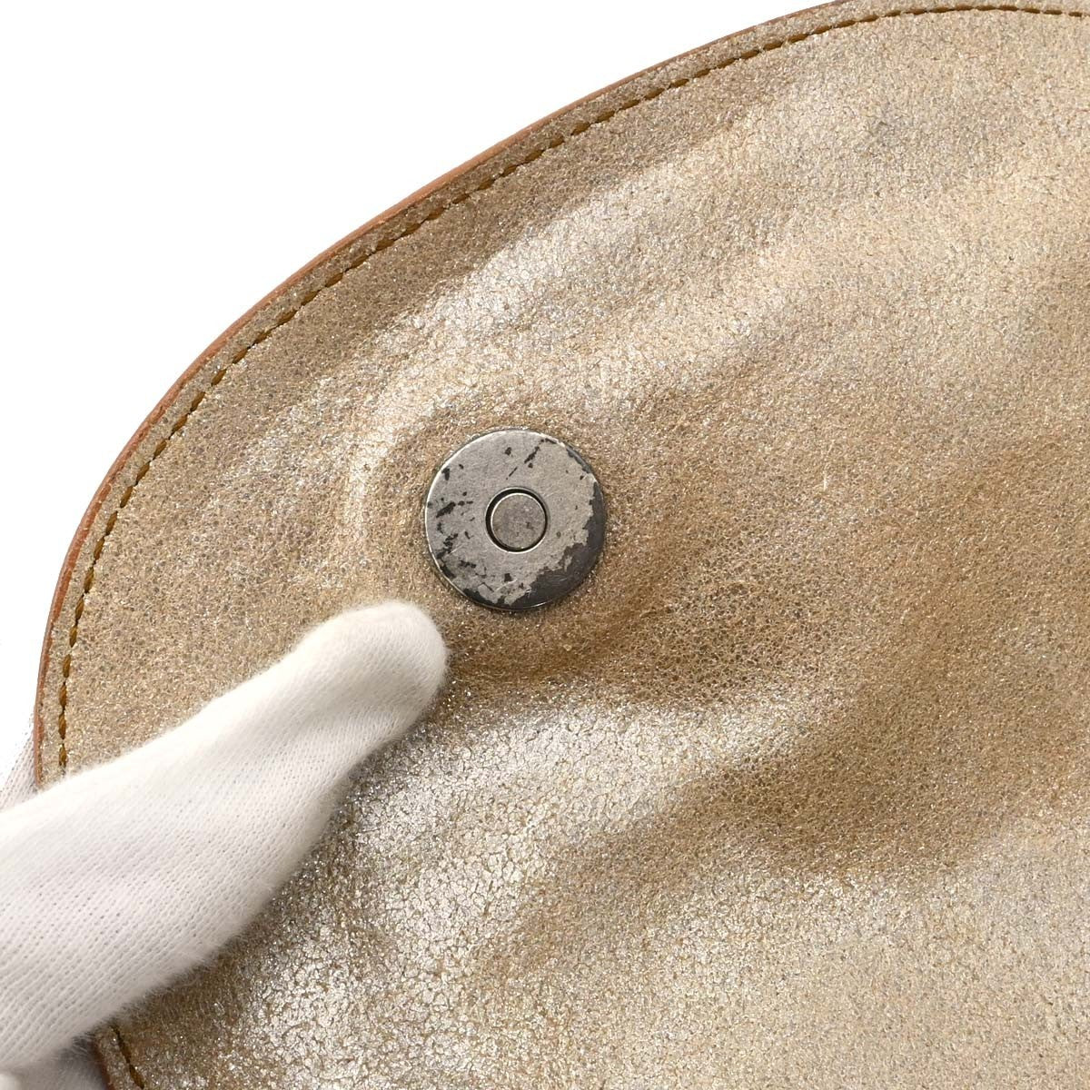 Christian Dior Vintage Gaucho Double Saddle Leather, Gold, Leather, Handbag