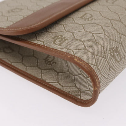 Christian Dior Vintage Honeycomb Canvas, Beige, Canvas, Shoulder Bag