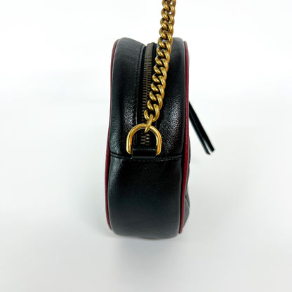 Gucci GG Marmont Round Matelasse Leather, Multicolour, Calfskin, Shoulder Bag