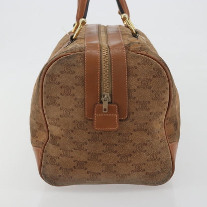 Celine Macadam Suede, Brown, Suede, Tote Bag