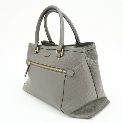 Gucci Zip Pocket Soft Microguccissima Leather, Gray, Leather, Tote Bag