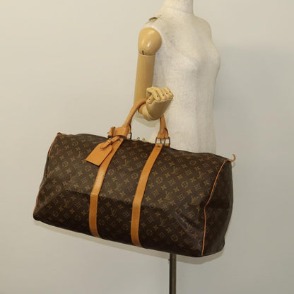 Louis Vuitton Keepall Bag Monogram Canvas, BROWN, CANVAS, Travel bag
