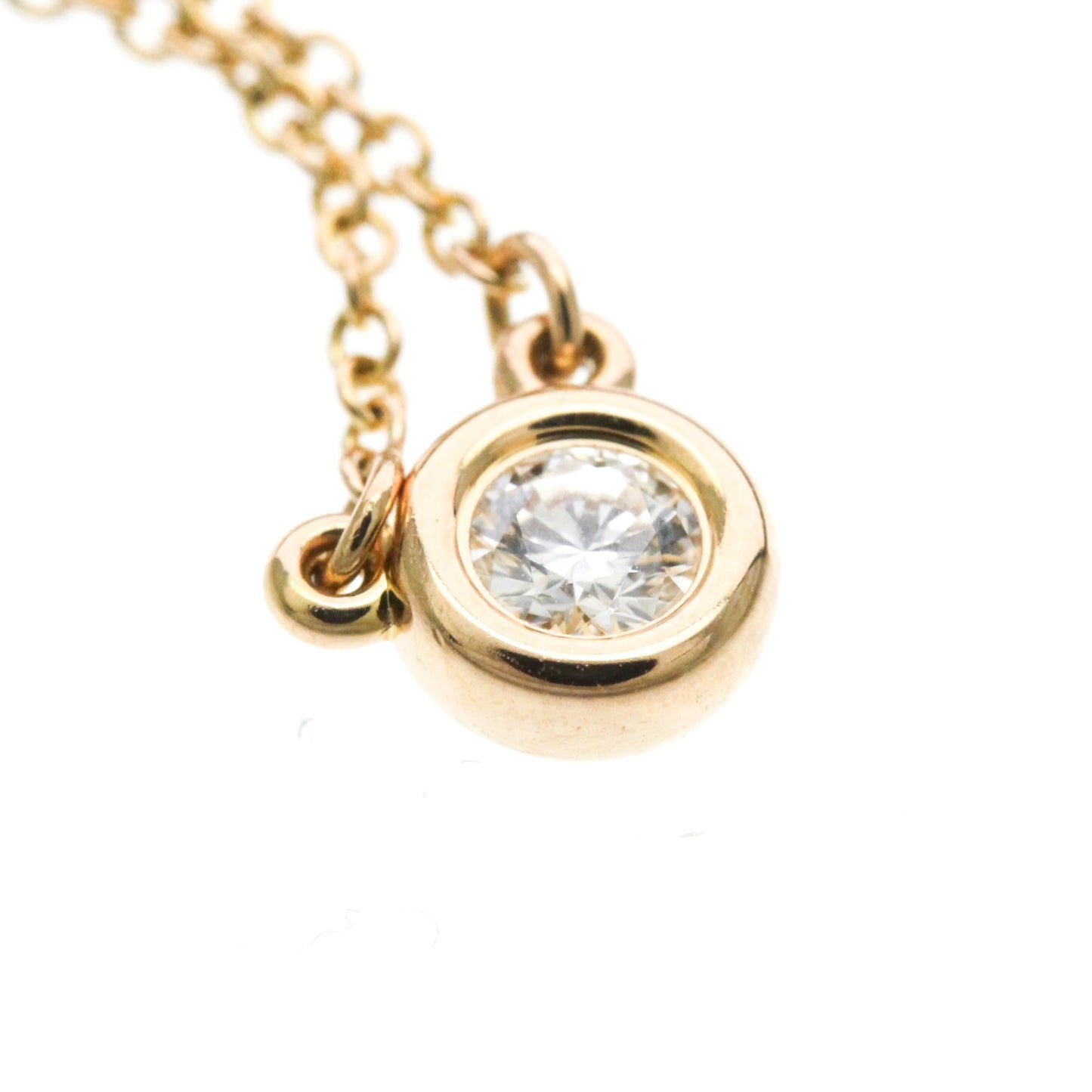 Tiffany & Co. Elsa Peretti Diamonds By The Yard 18K Rose Gold with Diamond, Gold, Pink Gold, Necklace