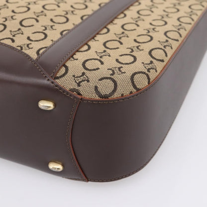 Celine C Macadam Canvas and Leather, Beige, Canvas, Tote Bag