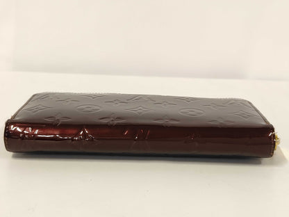 Louis Vuitton Zippy Monogram Vernis, Brown, Patent Leather, Wallet