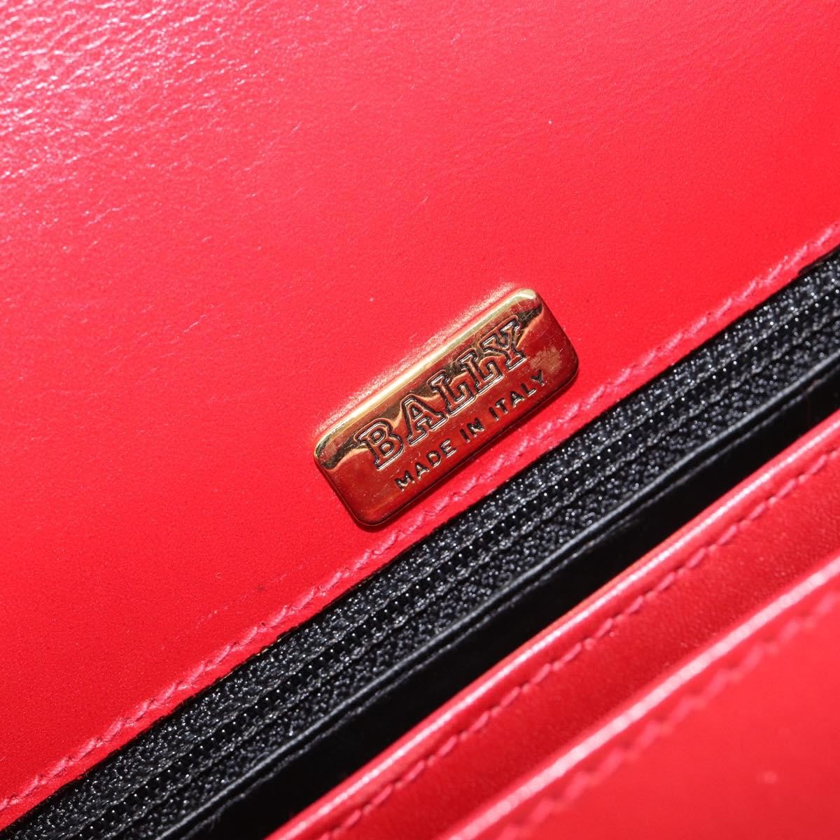 Bally Vintage Leather, Red, Leather, Shoulder Bag