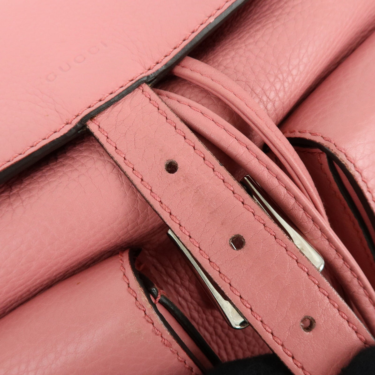 Gucci Bamboo Tassel Leather, Pink, Leather, Backpack