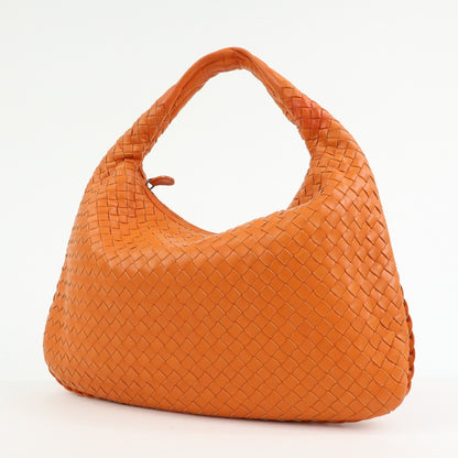 Bottega Veneta Veneta Hobo Intrecciato Nappa, Orange, Leather, Shoulder Bag