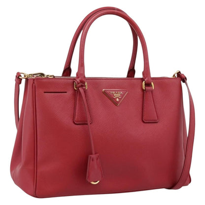 Prada Galleria  Strap Leather, Red, Leather, Handbag