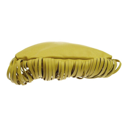 Bottega Veneta The Fringe Leather, Beige, Leather, Clutch