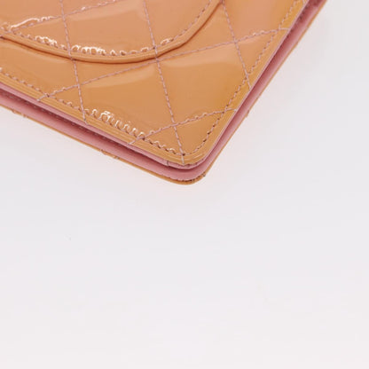 Chanel CC Wallet Quilted Patent, ORANGE, PATENT_LEATHER, Wallets