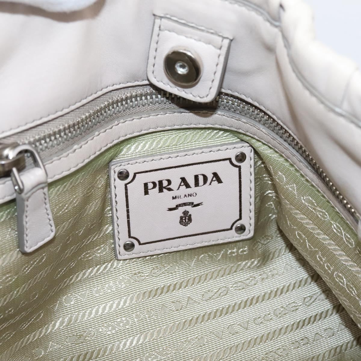 Prada Gaufre Convertible Nappa Leather, Beige, Leather, Tote Bag