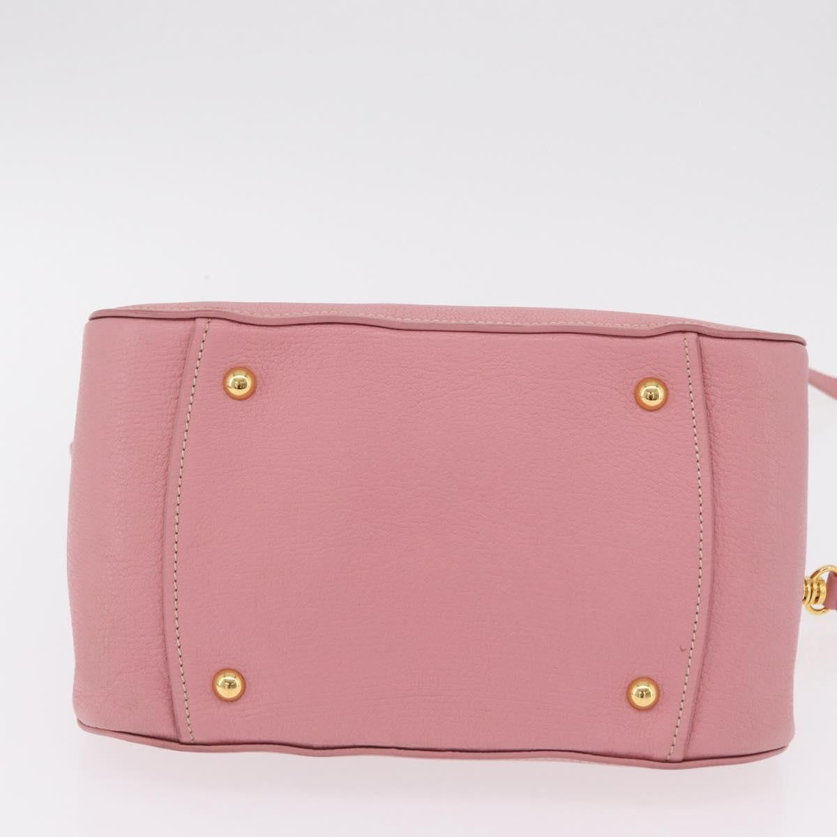 Miu Miu Madras Bowler Leather, Pink, Leather, Handbag