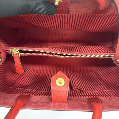 Fendi 2Jours Patent, Red, Leather, Handbag