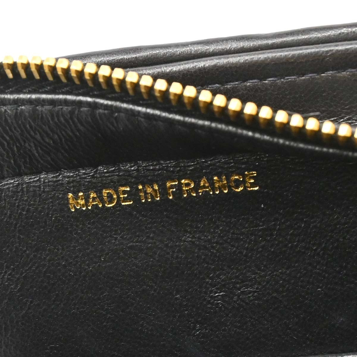 Chanel Vintage Chain Tote Quilted Lambskin, Black, Leather, Tote Bag