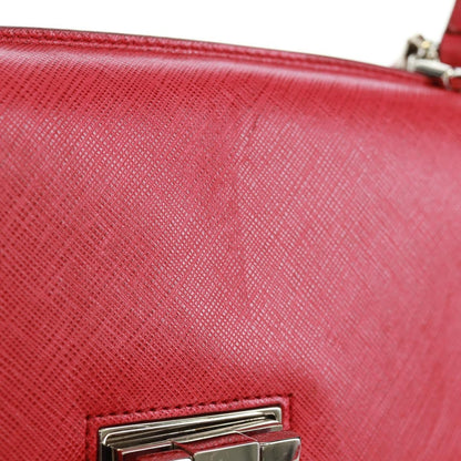 Salvatore Ferragamo Gancini Convertible Top Handle Saffiano Leather, Pink, Leather, Handbag