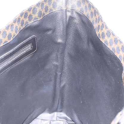 Celine Vintage Macadam Canvas and Leather, Black, Canvas, Shoulder Bag