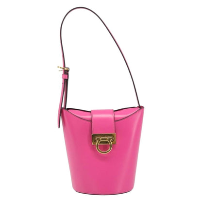 Salvatore Ferragamo Trifolio Leather, Pink, Leather, Shoulder Bag