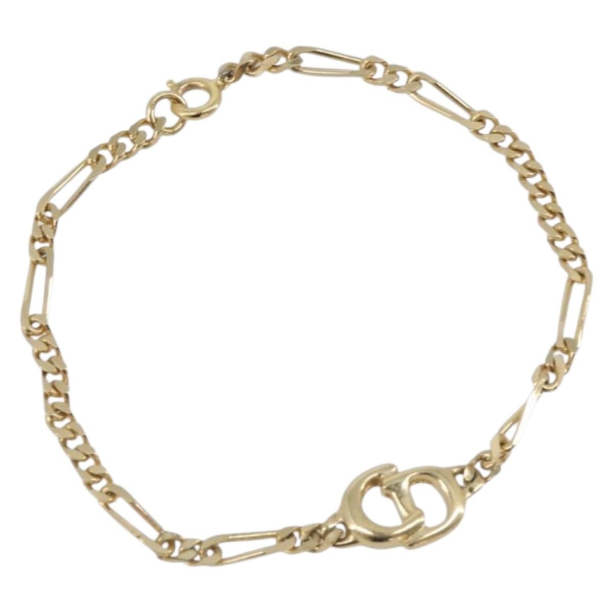 Christian Dior Vintage logo Metal, Gold, Metal, Bracelet