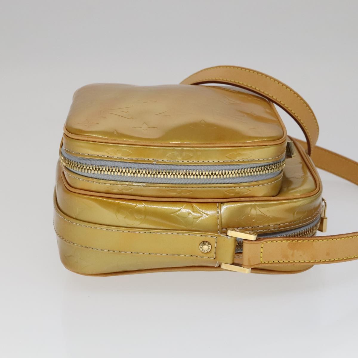 Louis Vuitton Wooster Monogram Vernis, Yellow, Patent Leather, Handbag