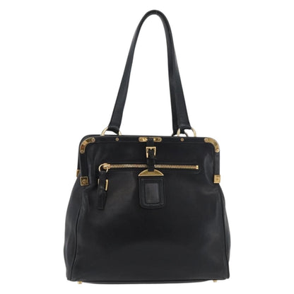 Prada Tote Leather, Black, Leather, Tote Bag