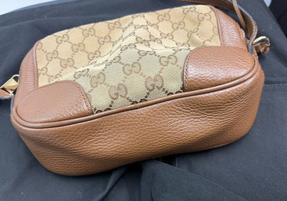 Gucci Bree Disco GG Canvas with Leather, Brown, Canvas, Crossbody Bag