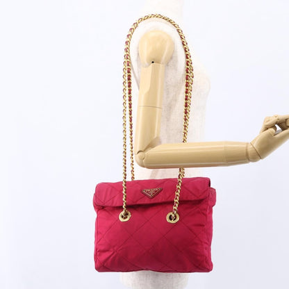 Prada Re-Edition 1995 Chain Tote Quilted Re-Nylon, Pink, Nylon, Shoulder Bag