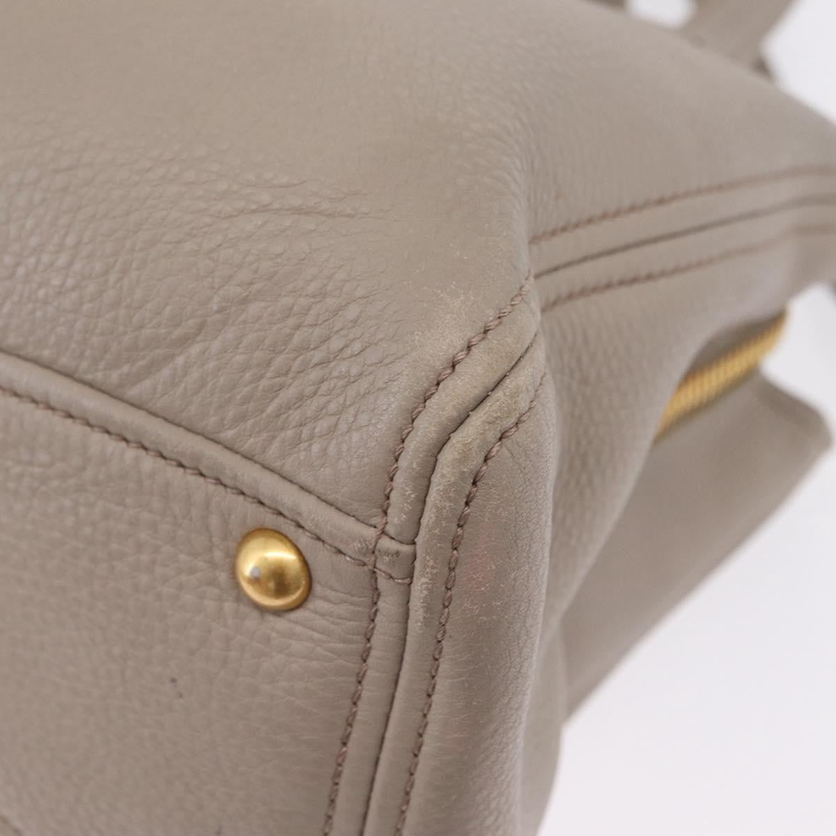 Miu Miu Madras Leather, Gray, Leather, Shoulder Bag