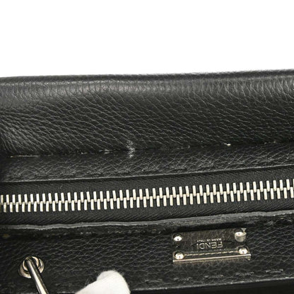 Fendi Selleria Peekaboo Fit Leather, Black, Leather, Handbag