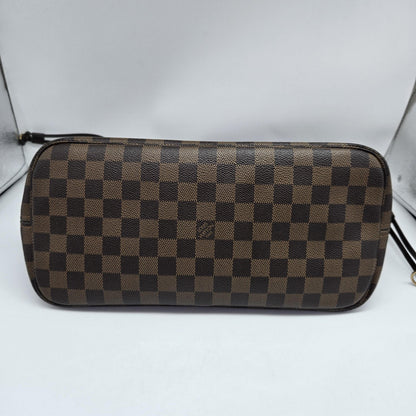 Louis Vuitton Neverfull Damier Ebene, Brown, Canvas, Tote Bag