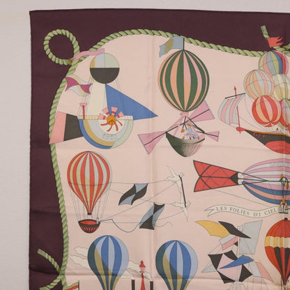 Hermes Carré 90 Silk multicolor, Pink, Silk, Scarf