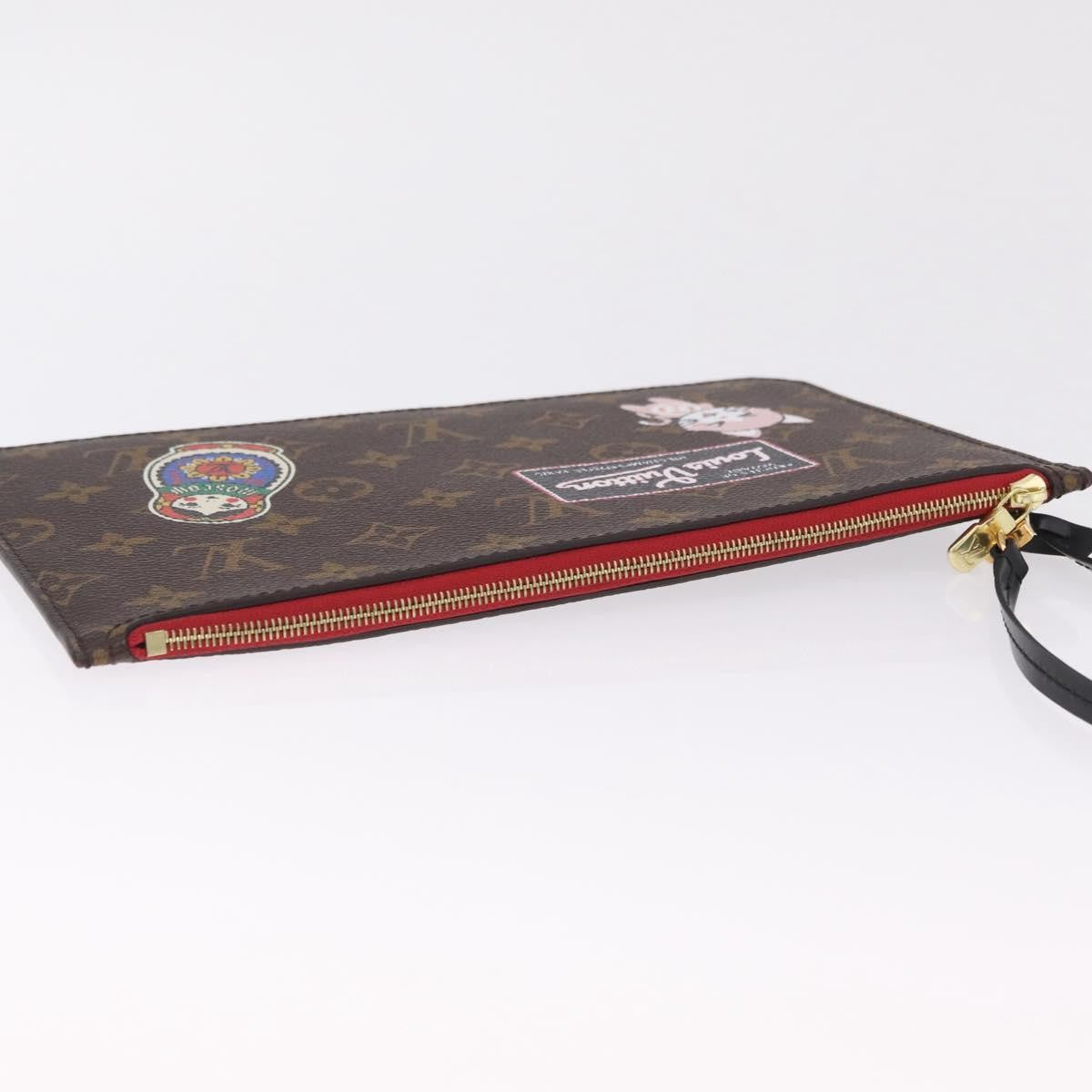 Louis Vuitton Neverfull Pochette Limited Edition World Tour Monogram Canvas, Brown, Canvas, Clutch