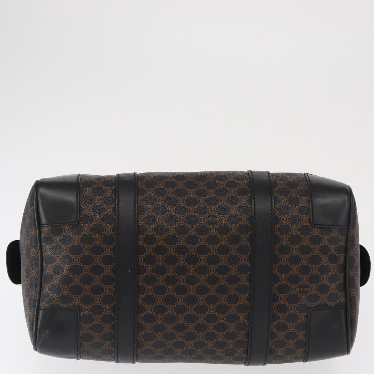 Celine Vintage Duffle Macadam Coated Canvas, Black, Canvas, Handbag