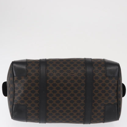 Celine Vintage Duffle Macadam Coated Canvas, Black, Canvas, Handbag