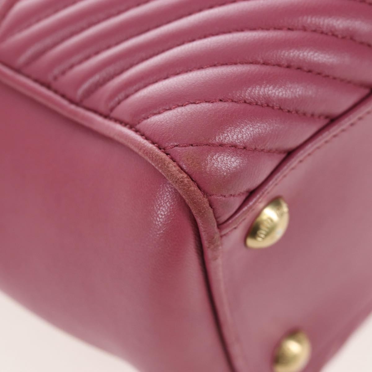 Miu Miu Beau Top Handle Leather, Pink, Leather, Handbag