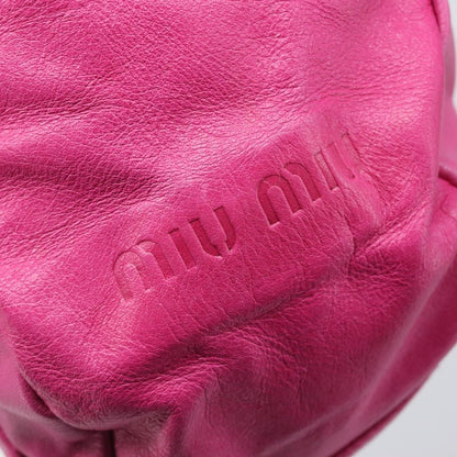 Miu Miu Shoulder Leather, Pink, Leather, Shoulder Bag