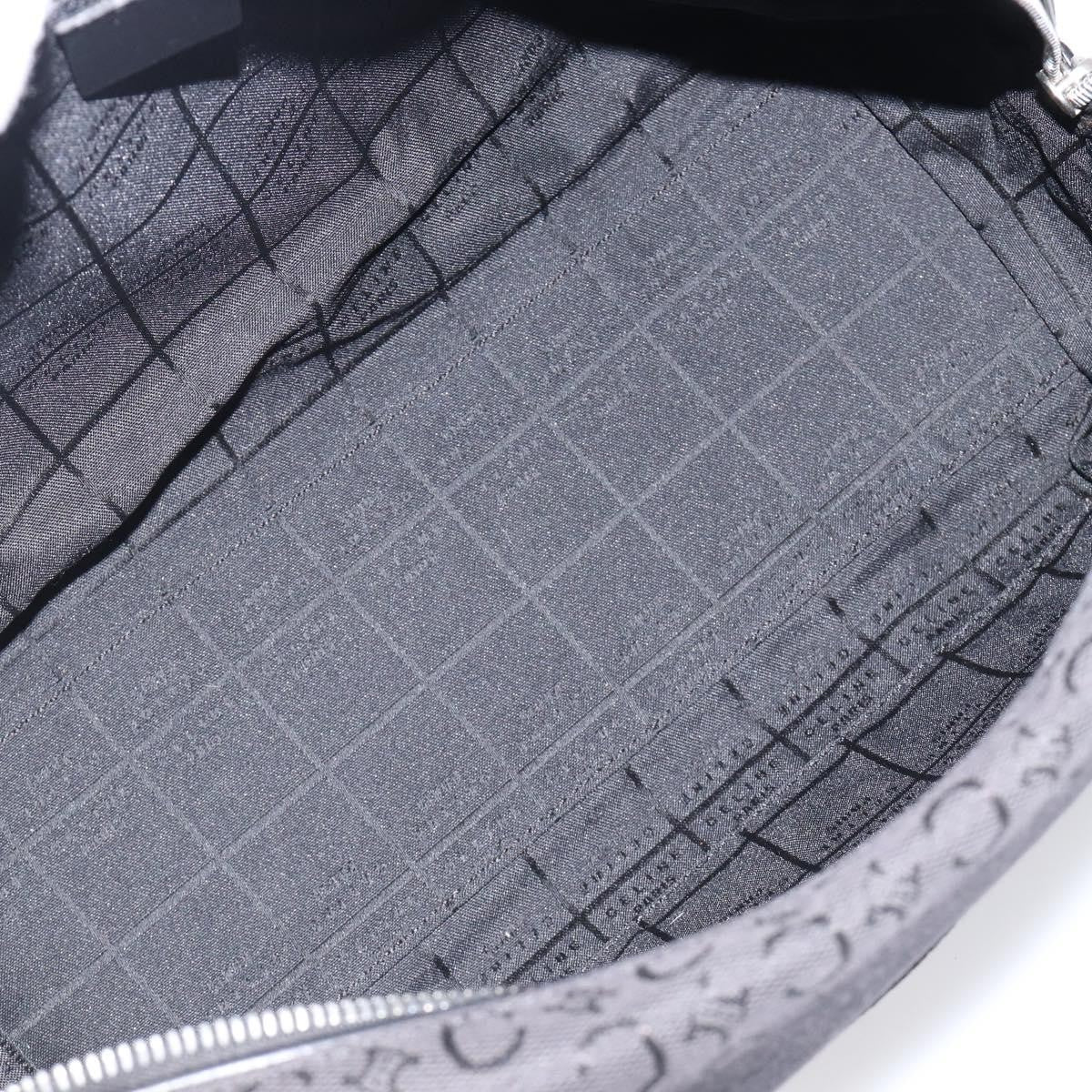 Celine Boston C Macadam Canvas, Black, Canvas, Handbag