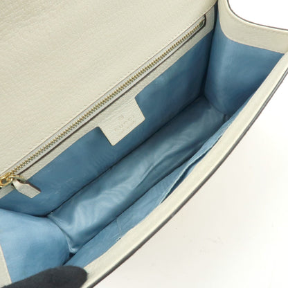 Gucci Sylvie Belt Leather, Beige, Calfskin, Handbag