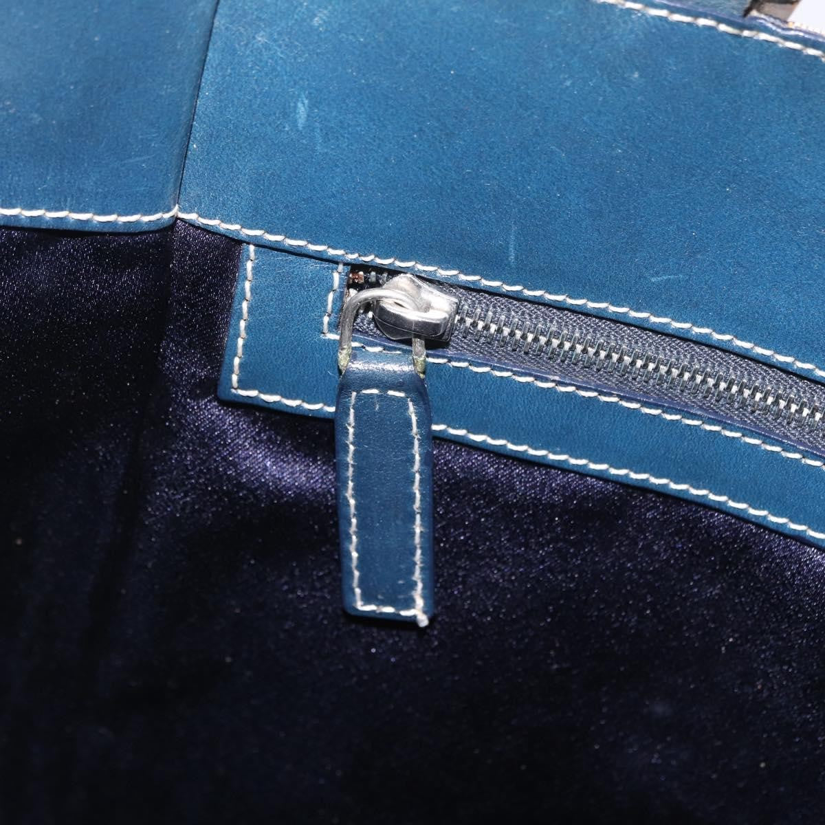 Fendi Vintage Shopping Zucchino Canvas, Navy, Canvas, Tote Bag