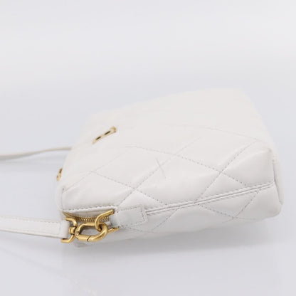 Balenciaga Touch B. Camera Quilted Leather, White, Leather, Handbag