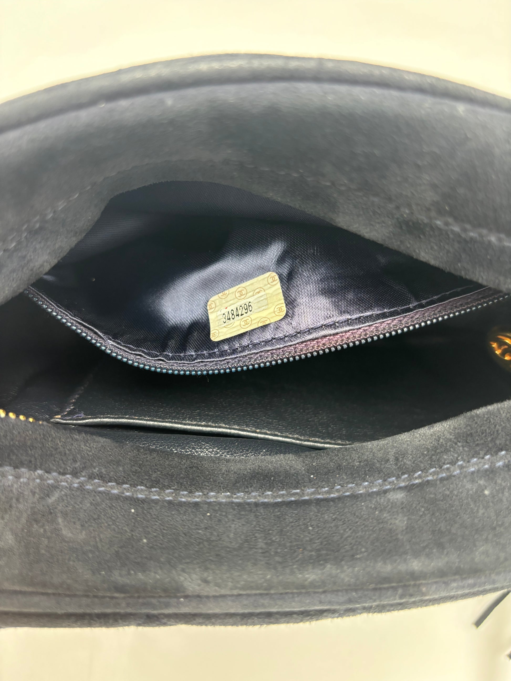 Chanel Shoulder Suede Patchwork, Black, Suede, Shoulder Bag