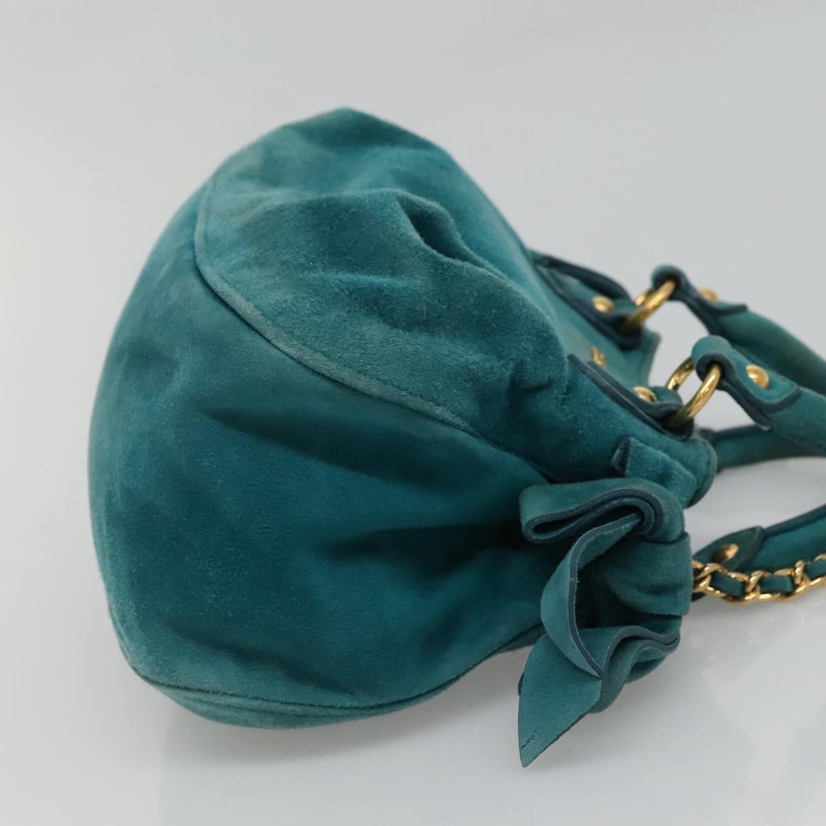 Miu Miu Shoulder Bag Suede leather, BLUE, SUEDE, Shoulder bag