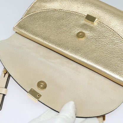 Chloe Georgia Leather, Gold, Leather, Shoulder Bag