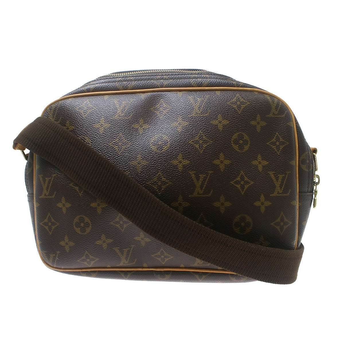 Louis Vuitton Reporter Monogram, Brown, Canvas, Shoulder Bag