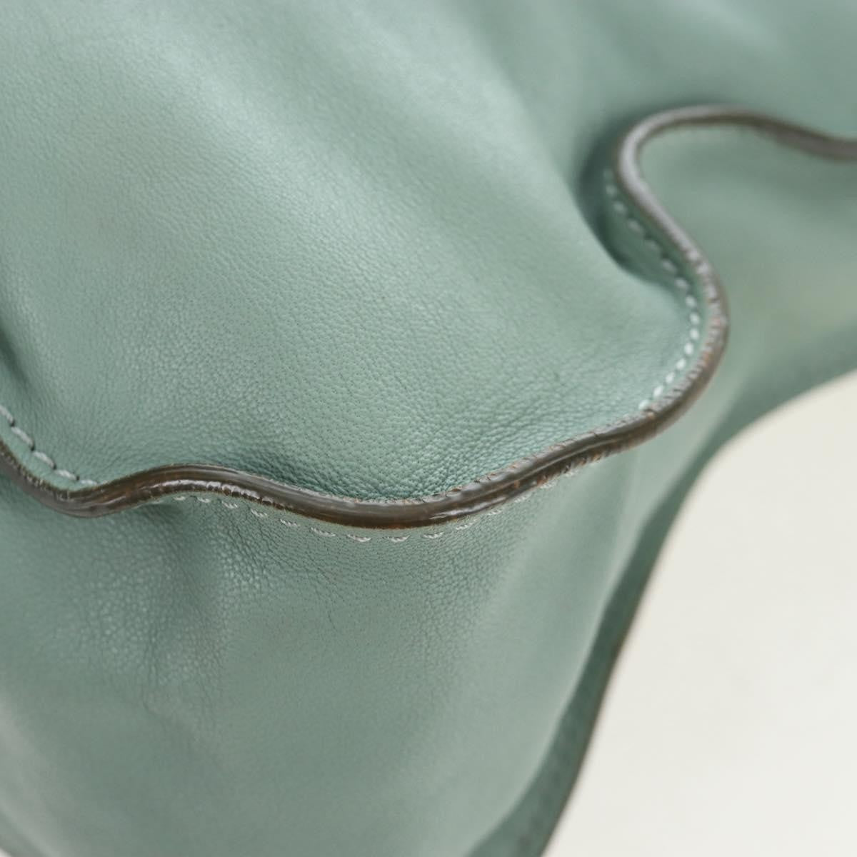 Chloe Marcie Top Handle Leather, Green, Leather, Handbag