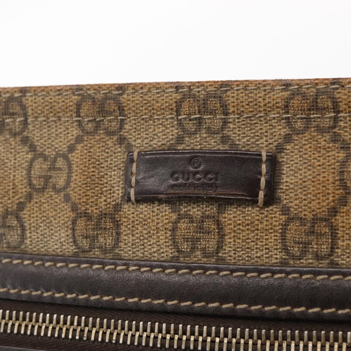 Gucci Flat Messenger GG Coated Canvas, Beige, PVC, Crossbody Bag