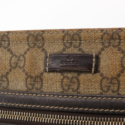 Gucci Flat Messenger GG Coated Canvas, Beige, PVC, Crossbody Bag