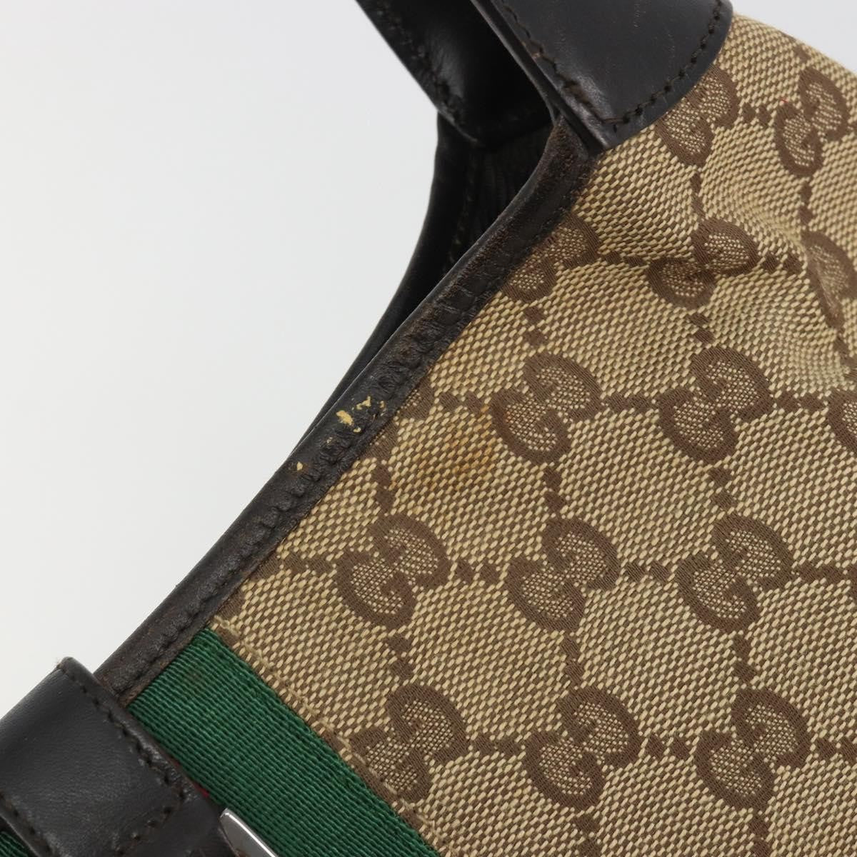 Gucci Web Jackie O Hobo GG Canvas, Beige, Canvas, Shoulder Bag