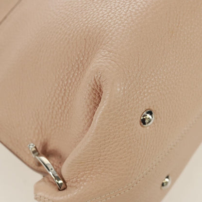 Salvatore Ferragamo Sofia Satchel Grainy Leather, Beige, Leather, Handbag