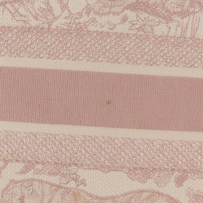 Christian Dior Book Embroidered Canvas, Pink, Canvas, Tote Bag
